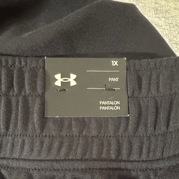 NWT Under Armour Rival Terry Crop Capri Joggers 33” length. Wide leg Loose Fit - Picture 7 of 9